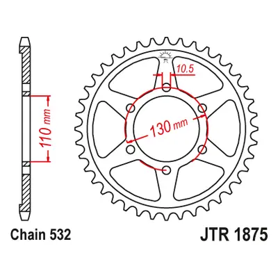 JT Sprockets rozeta JTR1875.48 (444048JT) (Zadní ozubené kolo JT Sprockets JTR1875.48)