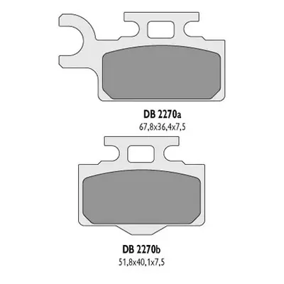 Brzdové destičky DELTA BRAKING DB2270OR-D (DELTA BRAKING brzdové destičky KH302 KX65 zadní - nah