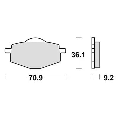 Brzdové destičky TRW LUCAS MCB539 (KH101) (TRW LUCAS brzdové destičky KH101 organické YAMAHA TDR