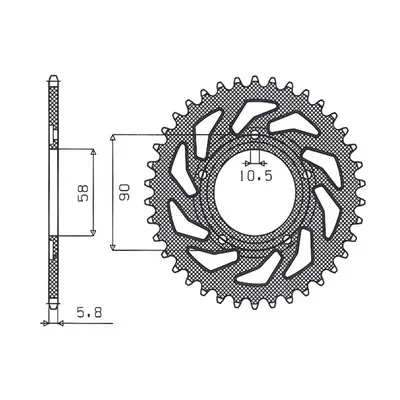 Rozeta SUNSTAR SUN1-3085-38 (JTR604.38, 28138JT) (SUNSTAR rozeta 281 38 (JTR604.38) (28138JT))