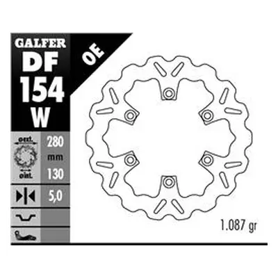 Přední brzdový kotouč GALFER DF154W (GALFER přední brzdový kotouč KAWASAKI ER 5, GPZ 750/900 WAV