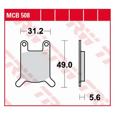 Brzdové destičky TRW LUCAS MCB508 (KH050) (TRW LUCAS ZF brzdové destičky KH050 organické dolů CO