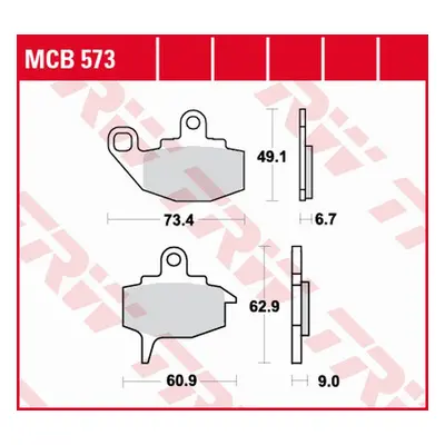 Brzdové destičky TRW LUCAS MCB573 (KH130) (TRW LUCAS ZF brzdové destičky KH130 organické KAWASAK