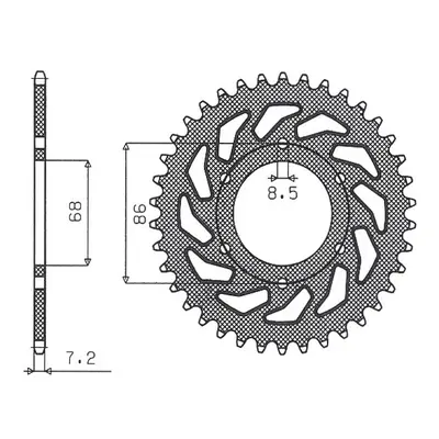 Rozeta SUNSTAR SUN1-2153-46 (JTR468.46, 46846JT) (SUNSTAR rozeta 468 46 (JTR468.46) (46846JT))