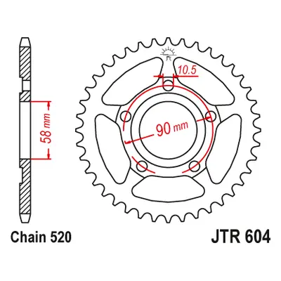 JT Sprockets rozeta JTR604.40 (28140JT) (Zadní ozubené kolo JT Sprockets JTR604.40)