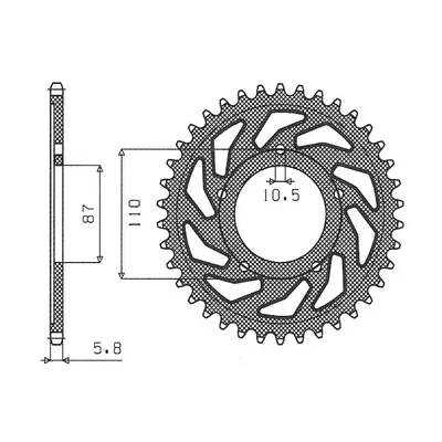 Rozeta SUNSTAR SUN1-3383-39 (JTR823.39, 79539JT) (SUNSTAR rozeta 795 39 (JTR823.39) (79539JT))