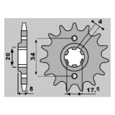 PBR ozubené kolo 328 13 18NC (Přední ozubené kolo PBR 328 13 18NC)