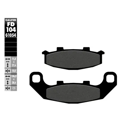 Brzdové destičky Galfer FD104G1054 (KH141) (GALFER brzdové destičky KH141 polokovové)