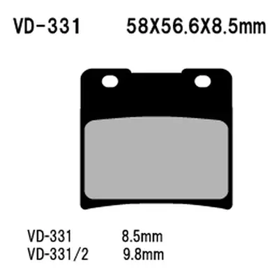 Brzdové destičky VESRAH VD-331 (VESRAH brzdové destičky KH103 SUZUKI VS600/750/800/1400 vyrobeno