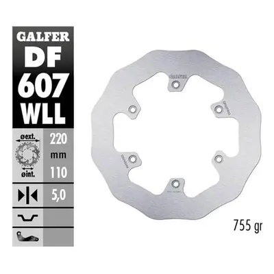 GALFER TARCZA HAMULCOWA TYŁ KTM SX/EXC/LC4 HUSABERG,HUSQVARNA,GAS GAS WAVE (220X110X5MM) ENDURO 