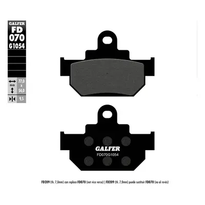 Brzdové destičky Galfer FD070G1054 (KH106/2) (GALFER brzdové destičky KH106/2 polokovové (tloušť