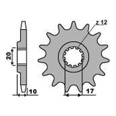 Ozubené kolo přední GROSSKOPF 207412G (JTF2074.12) (GROSSKOPF ozubené kolo přední 2074 12 HUSQVA