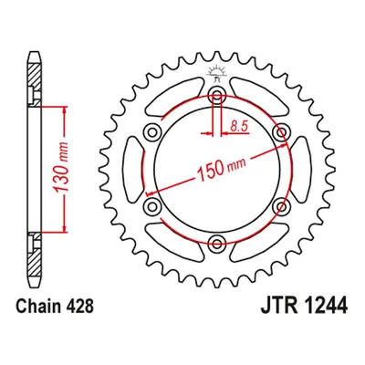 Rozeta JT SPROCKETS JTR1244.51 (JT rozeta 4325 51 (JTR1244.51)*)