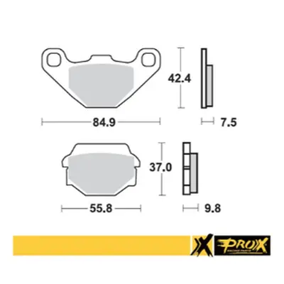 Brzdové destičky PROX 37.105002 (PROX brzdové destičky KH67/2/3 sintrované KAWASAKI KDX 200 89-9