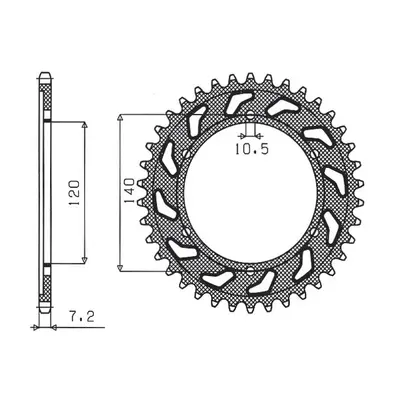 Rozeta SUNSTAR SUN1-4523-46 (98-00, JTR498.46, 530146JT) (SUNSTAR rozeta 5301 46 (98-00) (JTR498