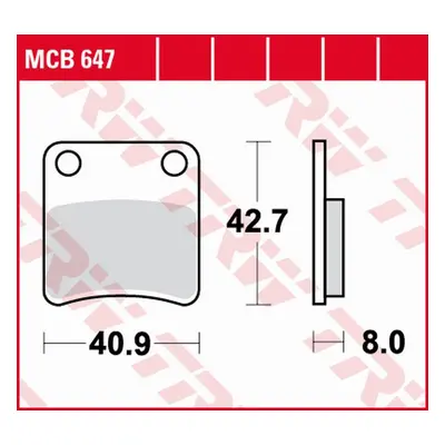 Brzdové destičky TRW LUCAS MCB647 (KH257) (TRW LUCAS ZF brzdové destičky KH257 organické CAGIVA 