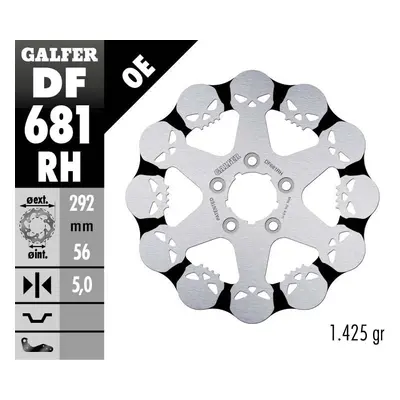 Brzdový kotouč zadní GALFER DF681RH (GALFER brzdový kotouč zadní HARLEY-DAVIDSON (292X56X5) SKUL