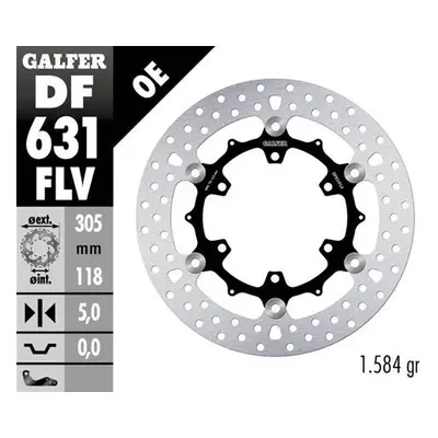 Přední brzdový kotouč GALFER DF631FLV (GALFER přední brzdový kotouč BMW K100/K1100/R850/R1100 (3