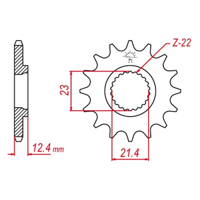 Ozubené kolo přední GROSSKOPF 214914G (JTF1594.14, -1) (GROSSKOPF ozubené kolo přední 2149 14 (J