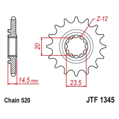 JT Sprockets ozubené kolo JTF1345.13RB (Přední ozubené kolo JT Sprockets JTF1345.13RB)