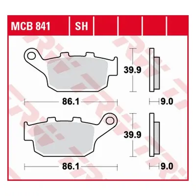 Brzdové destičky TRW LUCAS MCB841SH (KH496) (TRW LUCAS brzdové destičky KH496 sintrované STREET 