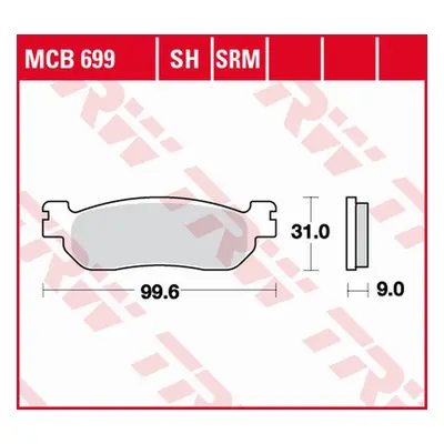 Brzdové destičky TRW LUCAS MCB699SRM (KH275) (TRW ZF brzdové destičky KH275 sintrované YAMAHA YP