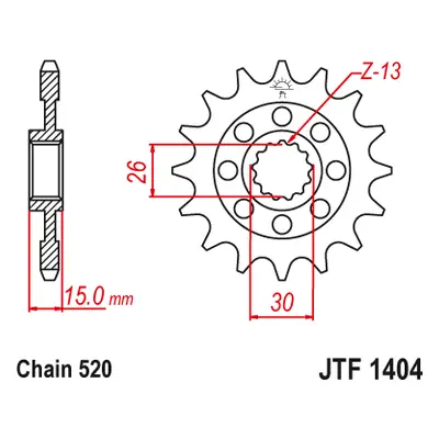 JT Sprockets ozubené kolo JTF1404.17 (219917JT) (Přední ozubené kolo JT Sprockets JTF1404.17)