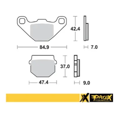 Brzdové destičky PROX 37.106002 (PROX brzdové destičky KH83 KAWASAKI KX 80 88-96, KDX 125 90-94,