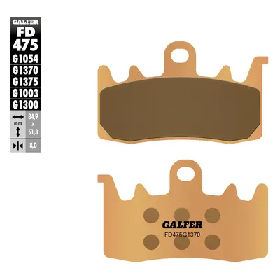 Brzdové destičky Galfer FD475G1370 (KH630) (GALFER brzdové destičky KH630 sintrované barva zlatá