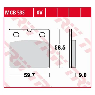 Brzdové destičky TRW LUCAS MCB533 (KH77) (TRW LUCAS ZF brzdové destičky KH77 organické BMW R 80 