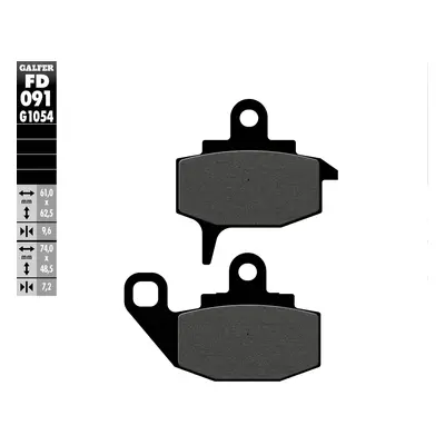 Brzdové destičky GALFER FD091G1054 (GALFER brzdové destičky KH130 polokovové)