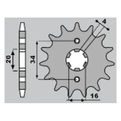 PBR ozubené kolo 264 14 18NC (Přední ozubené kolo PBR 264 14 18NC)