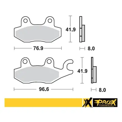 Brzdové destičky PROX 37.204302 (PROX brzdové destičky KH165 SUZUKI LT-R 450 06-11, YAMAHA YFZ 4