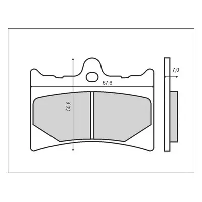 Brzdové destičky BRENTA BR3031 (BRENTA brzdové destičky KH126 (organické) APRILIA 125 AF1 89-92,