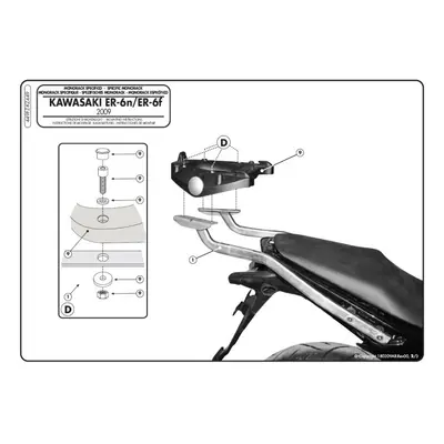 Zadní nosič kufru KAPPA KZ449 (KAPPA zadní nosič kufru KAWASAKI ER-6N / ER-6F 650 (09-11) ( bez 