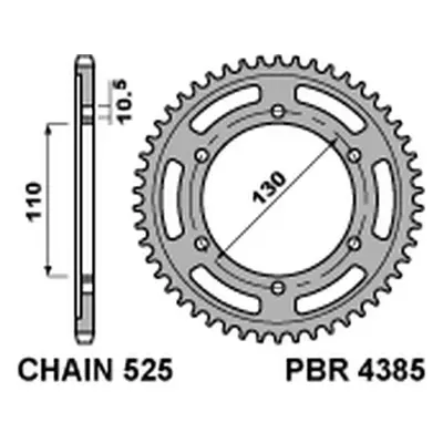 PBR rozeta 4385 43 C45 (11-16, JTR1876.43) (Zadní ozubené kolo PBR 4385 43 C45)