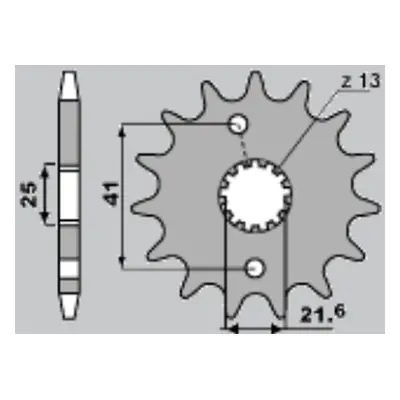 Ozubené kolo přední CHT 43814K (A4250436140) (CHT ozubené kolo přední 438 14 (A4250436140))