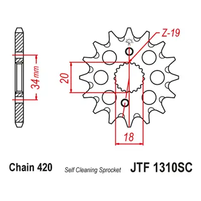 Ozubené kolo přední JT SPROCKETS JTF1310.14SC (215714JT) (JT ozubené kolo přední 2157 14 (215714