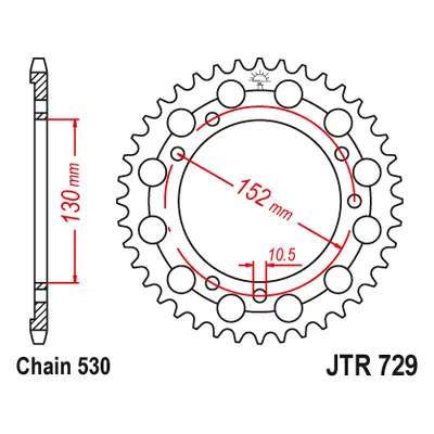 JT Sprockets rozeta JTR729.46 (71346JT) (Zadní ozubené kolo JT Sprockets JTR729.46)