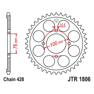 JT Sprockets rozeta JTR1806.47 (80347JT) (Zadní ozubené kolo JT Sprockets JTR1806.47)