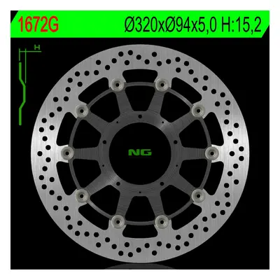 Brzdový kotouč NG Brakes NG1672G (NG přední brzdový kotouč HONDA CBR 1000RR 17-18 (320X94) (pros