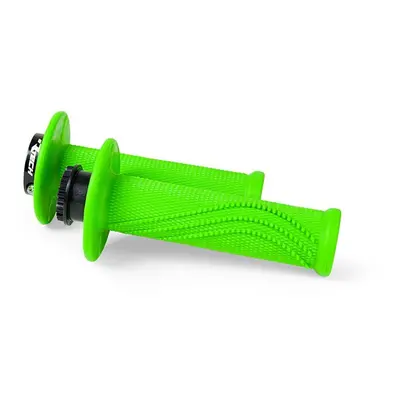 RACETECH (RTECH) řazení (gripy) R20 LOCK-ON (22+25mm) barva zelená NEON + 8 adaptérů pro lanka (