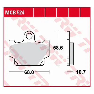 Brzdové destičky TRW LUCAS MCB524 (KH081) (TRW LUCAS ZF brzdové destičky KH081 organické YAMAHA 