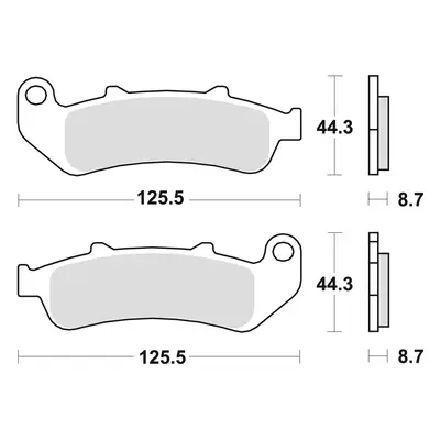 Brzdové destičky TRW LUCAS MCB658 (KH189) (TRW LUCAS brzdové destičky KH189 organické HONDA CBR 