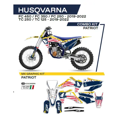 Sada samolepek (dýhy) UFO AD043999W (UFO sada samolepek (dýhy) HUSQVARNA TC 125/250 19-22; FC 25