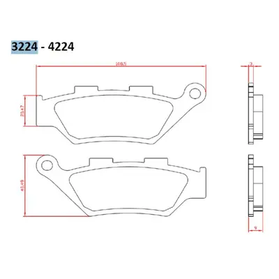 Brzdové destičky BRENTA BR3224 (BRENTA brzdové destičky KH322 BENELLI IMPERIALE 400 19-, LEONCIO