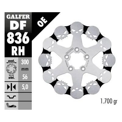 Brzdový kotouč zadní GALFER DF836RH (GALFER brzdový kotouč zadní HARLEY-DAVIDSON (300X56X5) SKUL