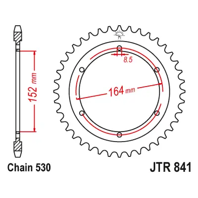 JT Sprockets rozeta JTR841.42 (84142JT) (Zadní ozubené kolo JT Sprockets JTR841.42)