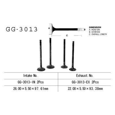 Výfukový ventil VESRAH GG-3013-EX (VESRAH výfukový ventil SUZUKI GZ 250 99-10, GN 250, DR 250, L