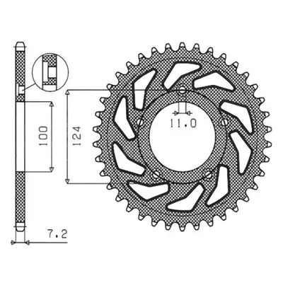 Rozeta SUNSTAR SUN1-4437-36 (JTR744.36, 444336JT) (SUNSTAR rozeta 4443 36 (JTR744.36) (444336JT)